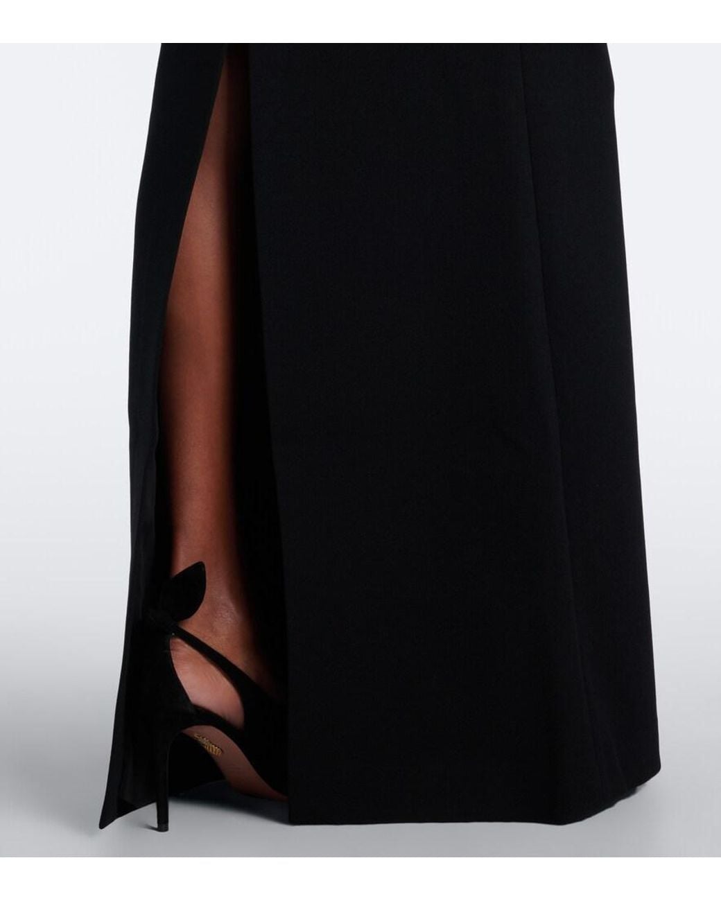 Rebecca Vallance Black Kensington Floral-Applique Gown