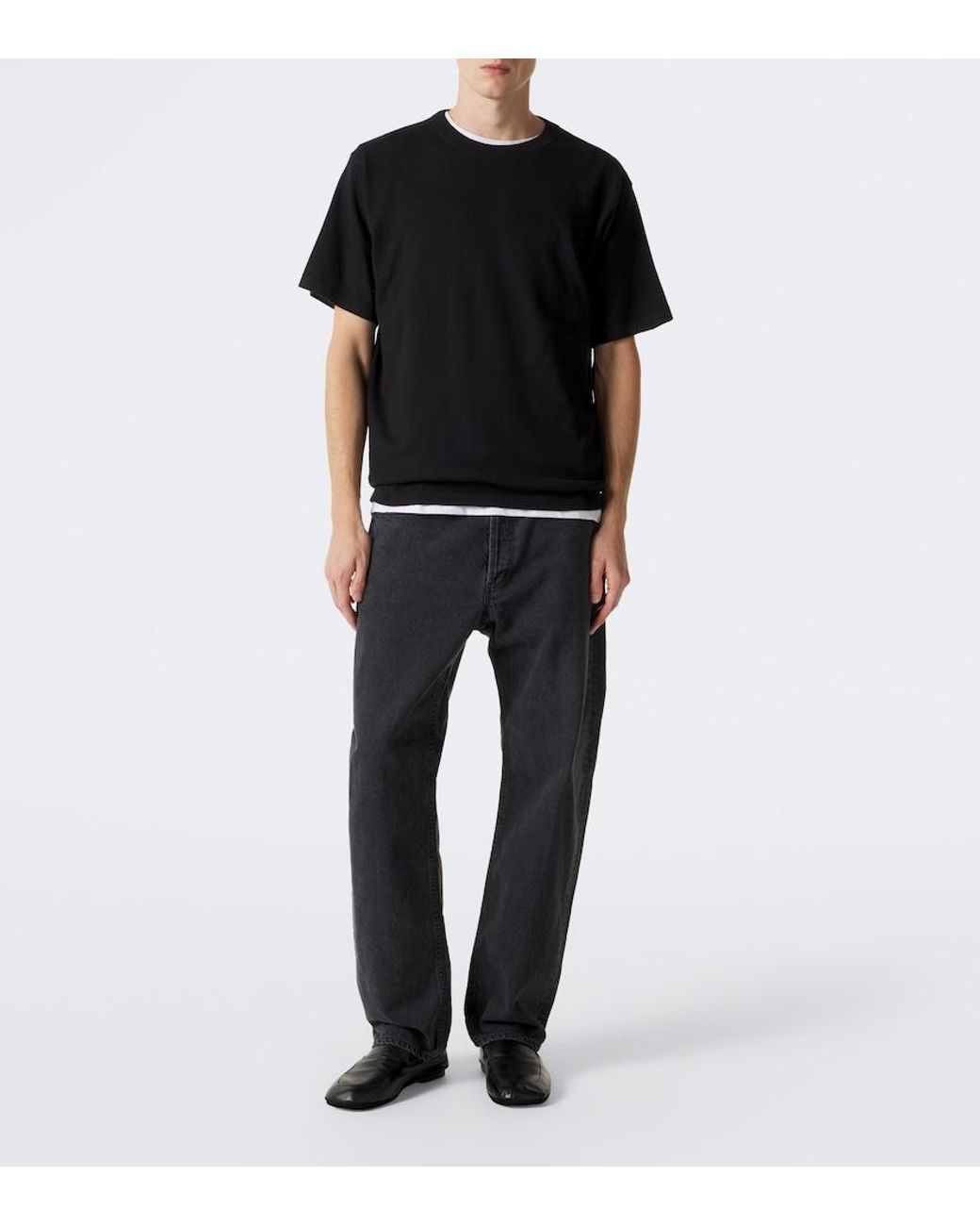 Lisa Yang Black Bradley Cotton And Cashmere T-Shirt for men