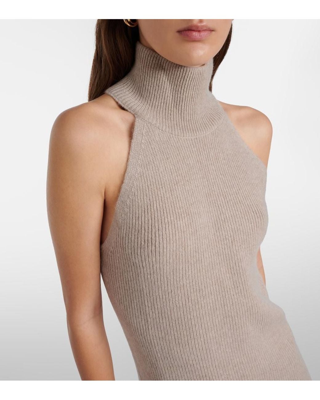Lisa Yang Natural Carmen Cashmere Minidress