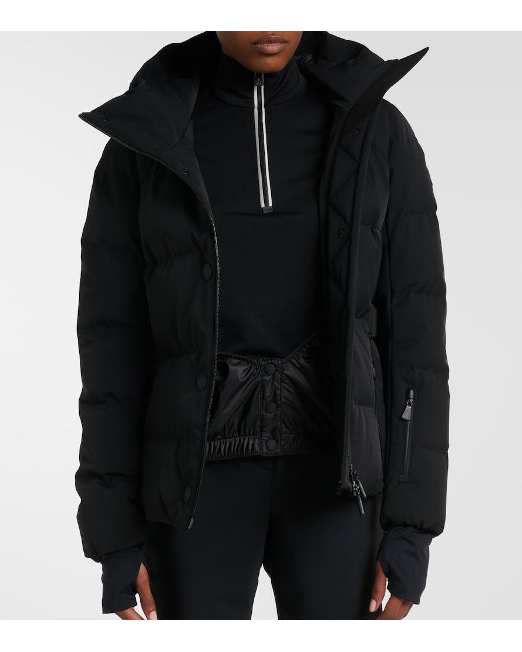 Moncler Black Guyane Hooded Down Ski Jacket
