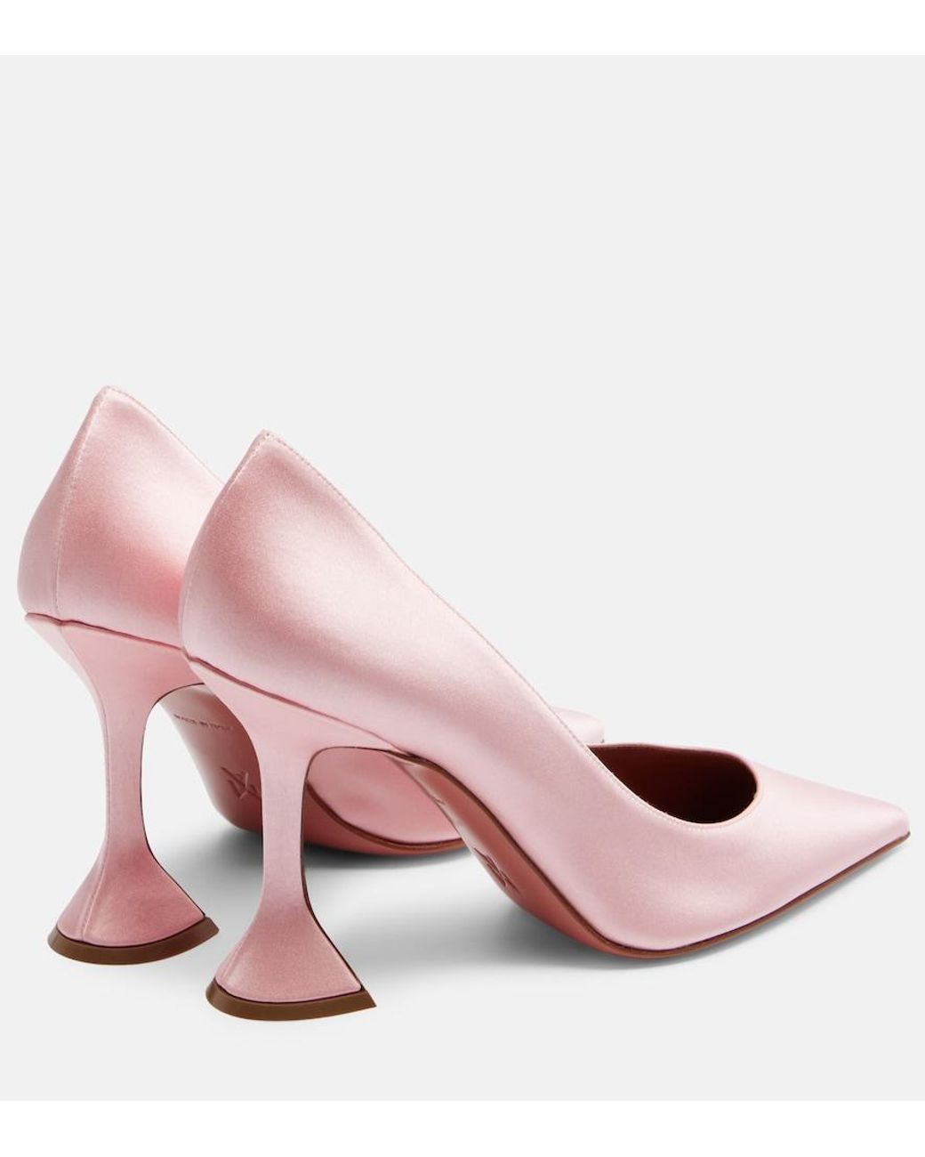 AMINA MUADDI Pink Ami Satin Pumps