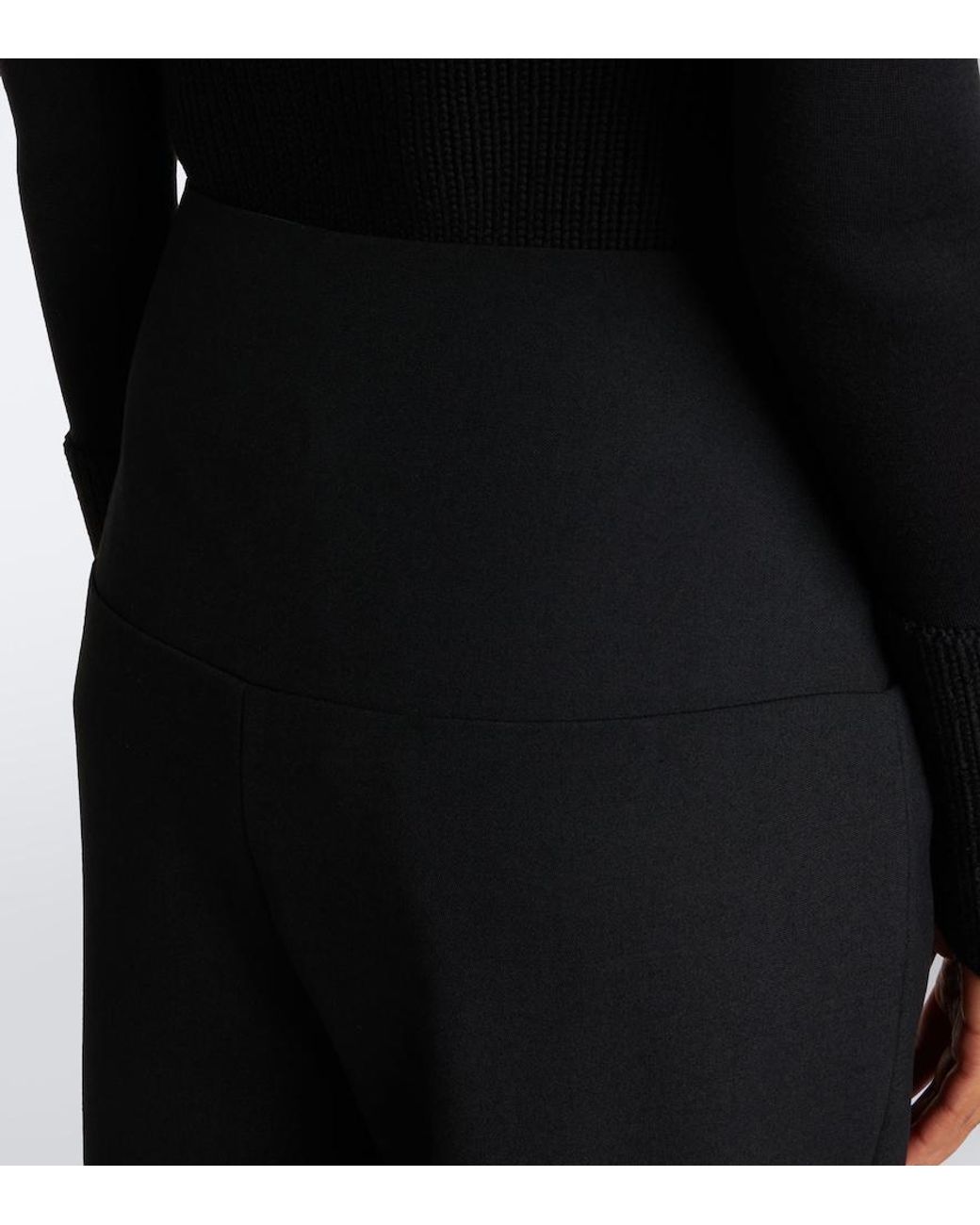Alaïa Black Wool Straight Pants