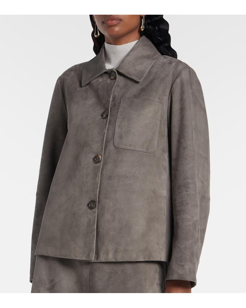 Max Mara Brown Suede Overshirt
