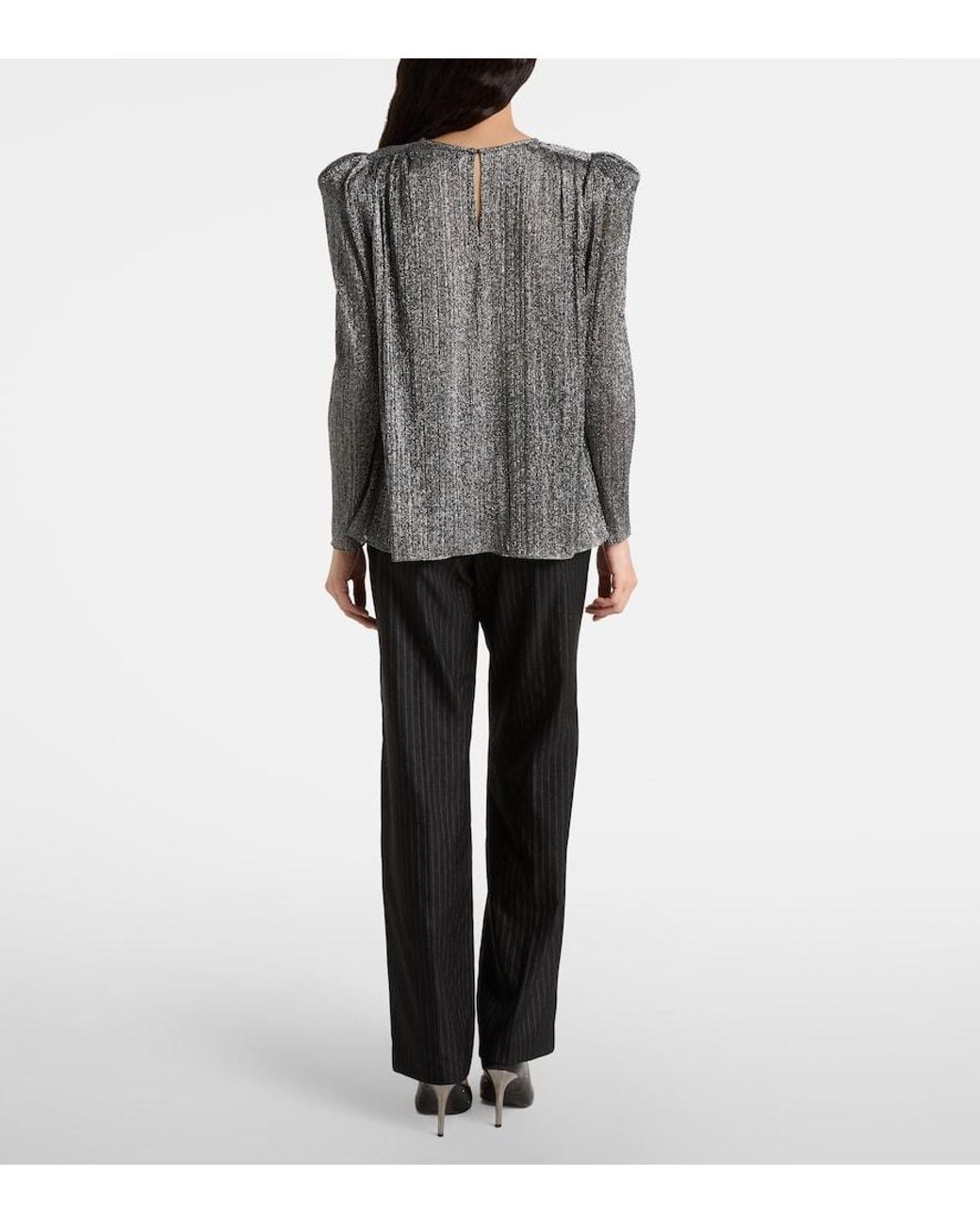 Isabel Marant Gray Eylia Pleated Top