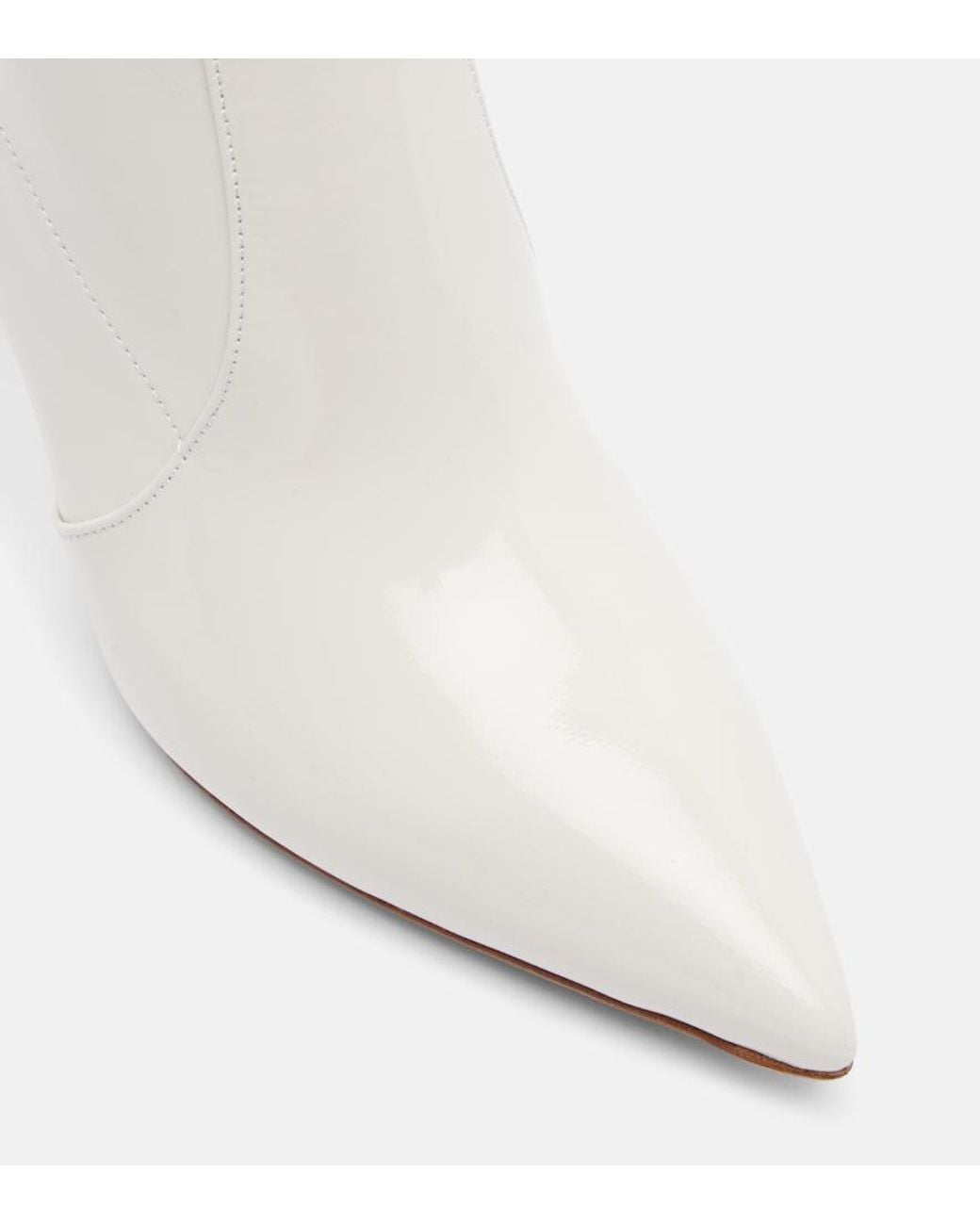 Gianvito Rossi White Hansen 85 Patent Leather Knee-High Boots