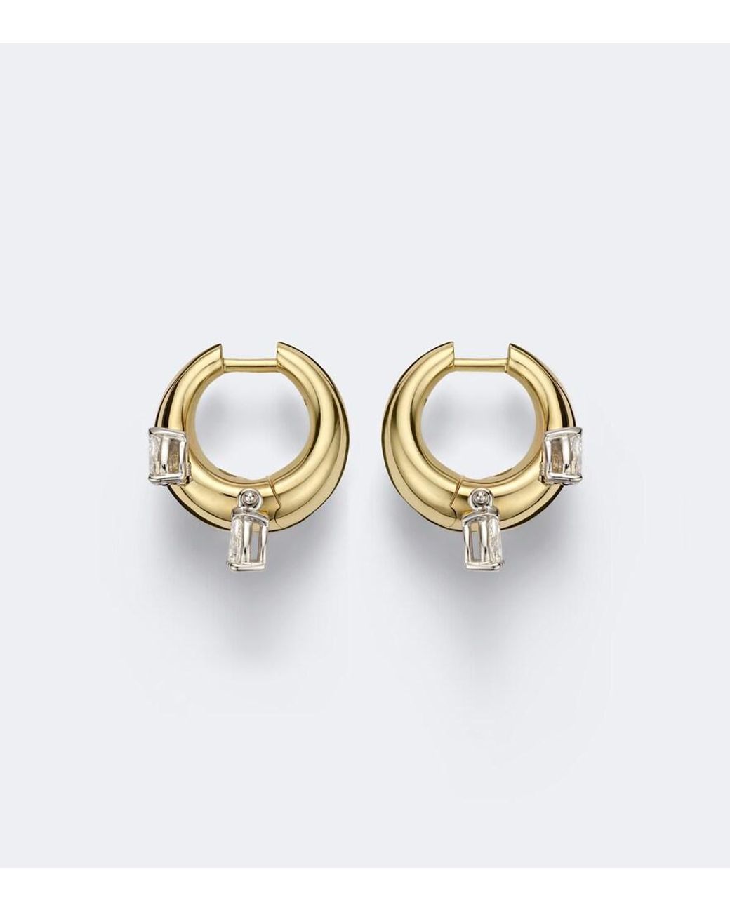 Nikos Koulis Metallic Me 18Kt Earrings With Diamonds