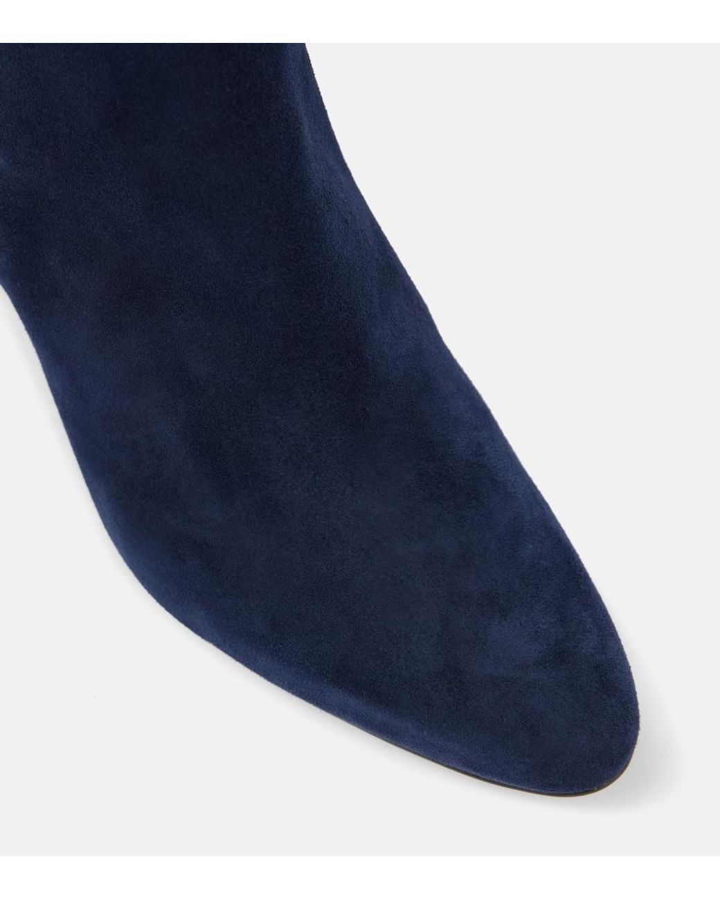 Manolo Blahnik Blue Rosie Suede Ankle Boots