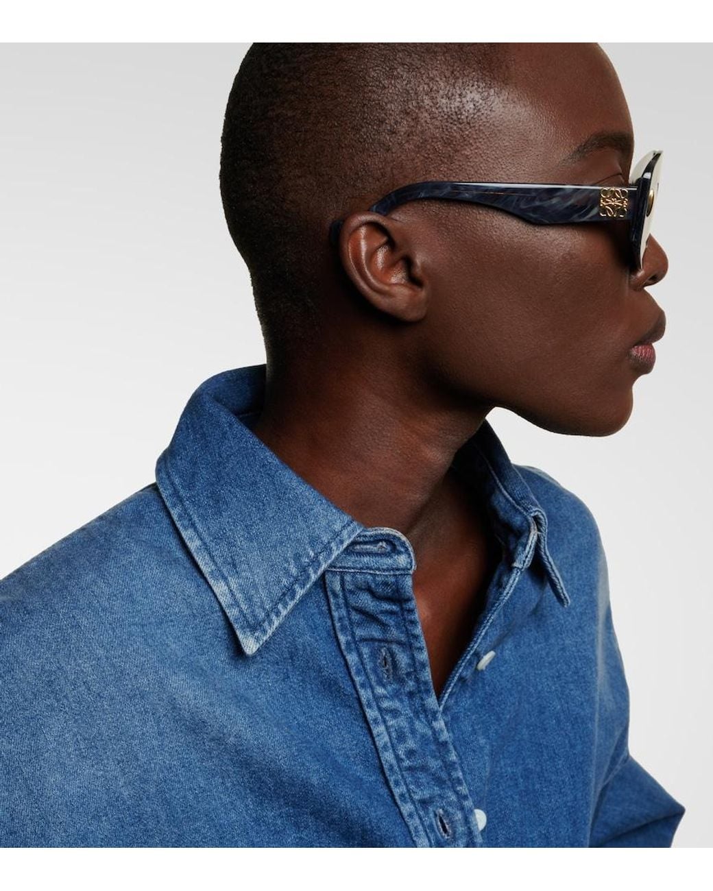 Loewe Gray Screen Rectangular Sunglasses