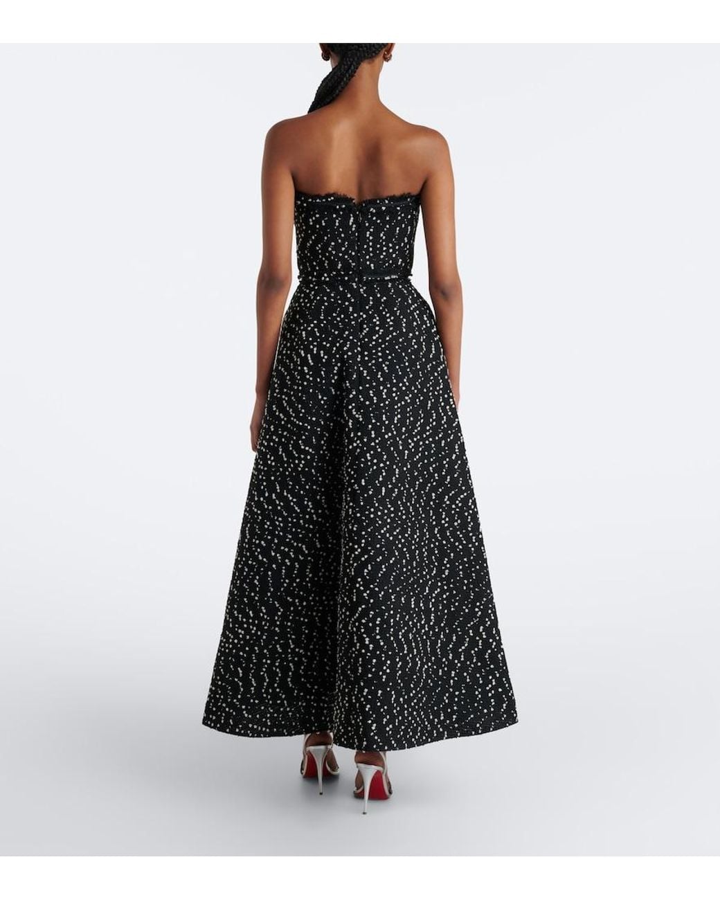 Elie Saab Black Tweed Cocktail Dress
