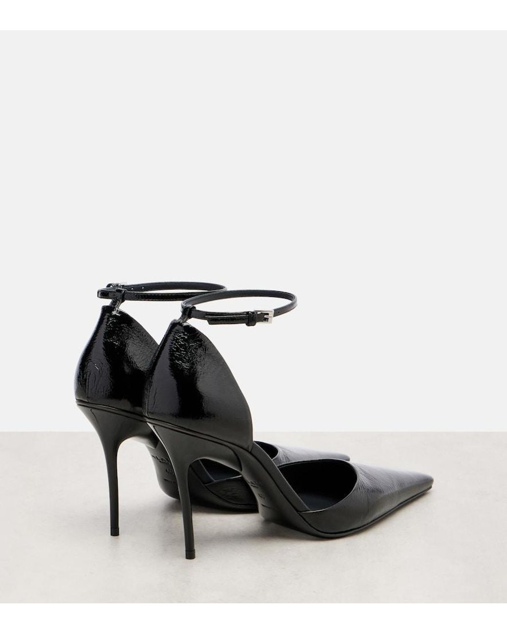 Alaïa Black D'Orsay 90 Patent Leather Pumps
