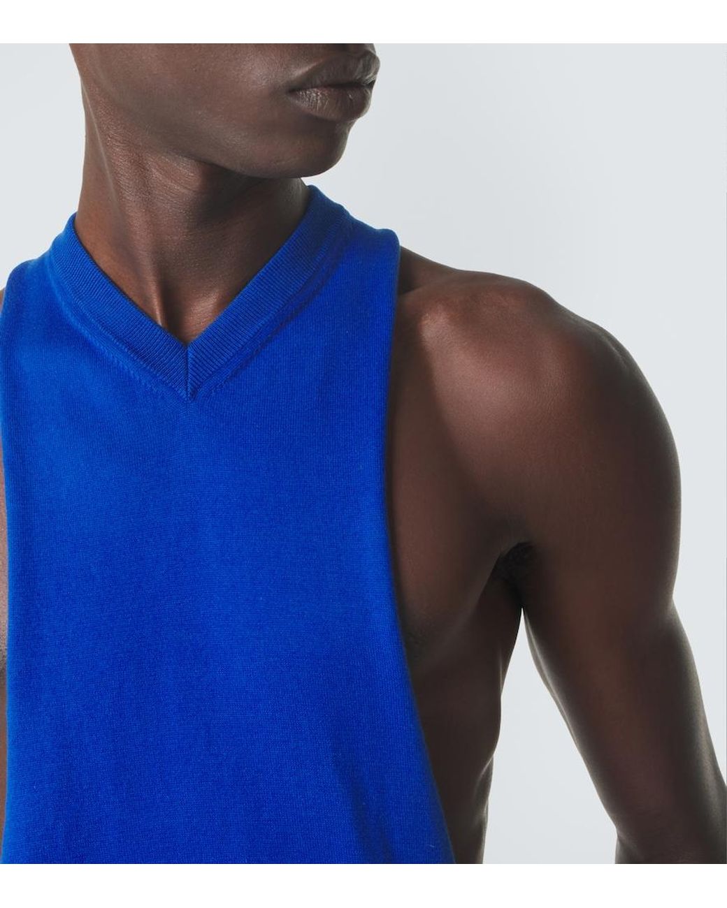 Top di Versace in Blue da Uomo