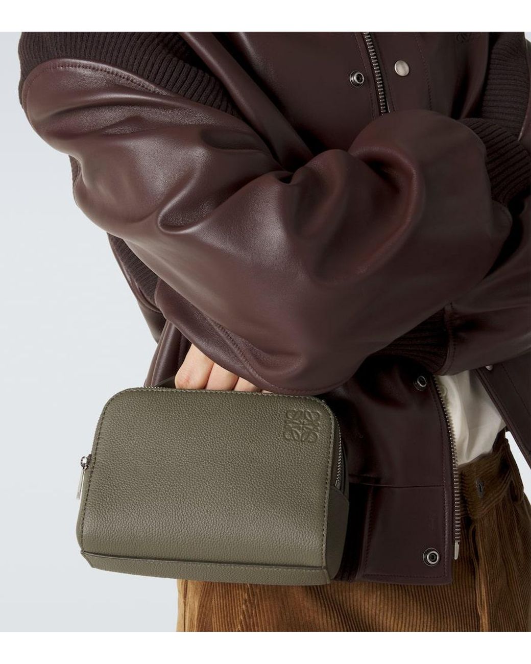 Loewe Schultertasche Mini Aus Leder in Green für Herren
