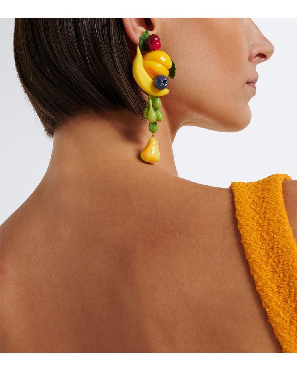 Jennifer Behr Yellow Fruita Drop Earrings