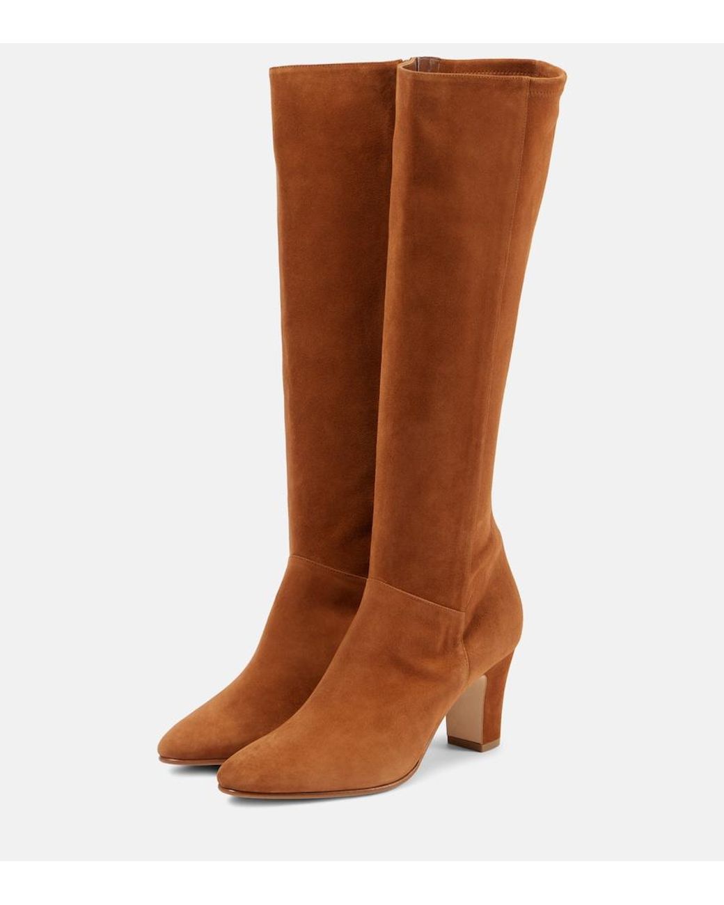 Manolo Blahnik Brown Pitana Suede Knee-High Boots