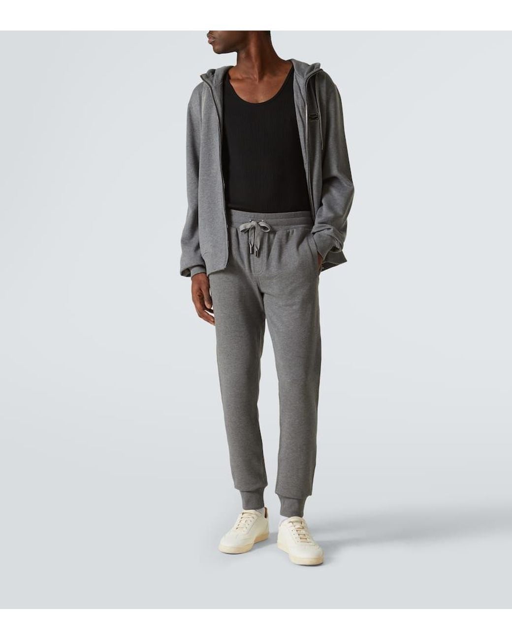 Dolce & Gabbana Jogginghose Aus Baumwoll-Jersey in Gray für Herren