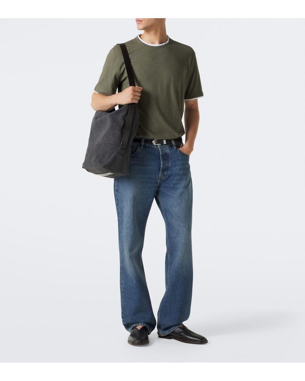 Fedeli Green Cotton Jersey T-Shirt for men