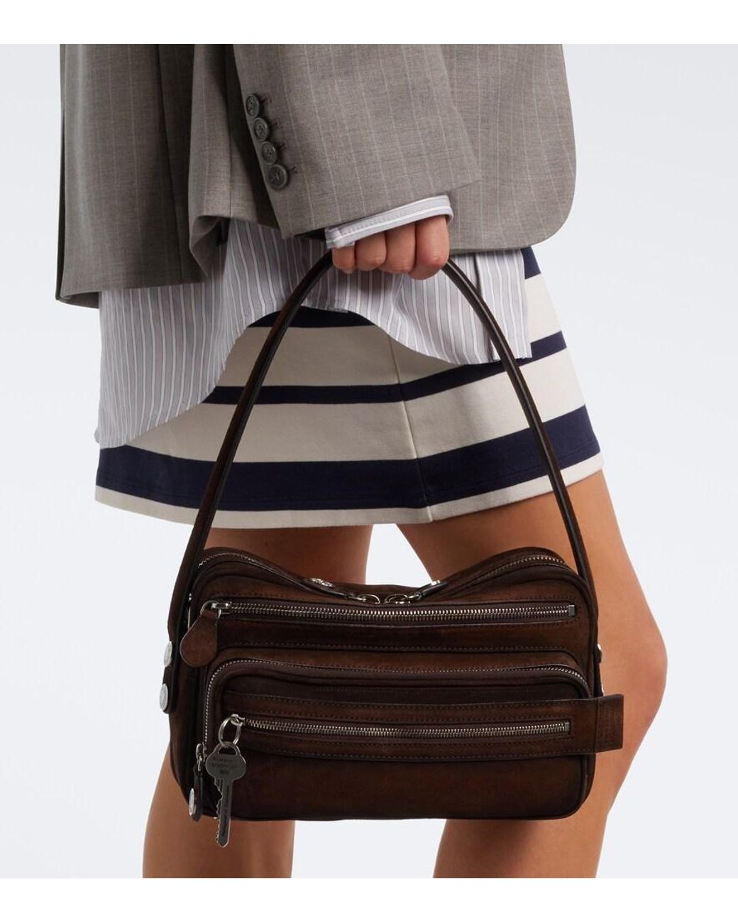 Acne Black Camero Party Suede Shoulder Bag