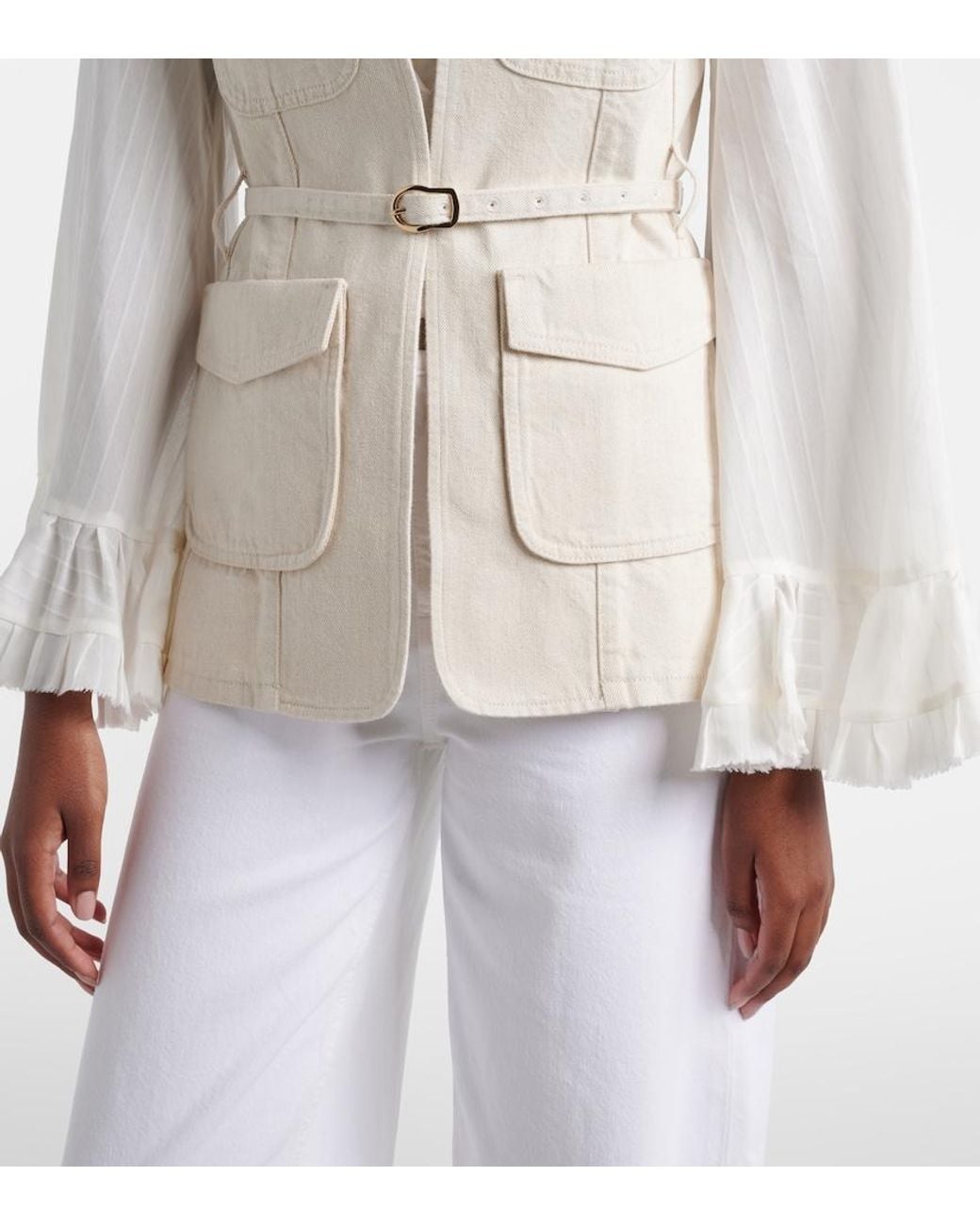 Dorothee Schumacher Natural Summer Of Love Belted Denim Vest