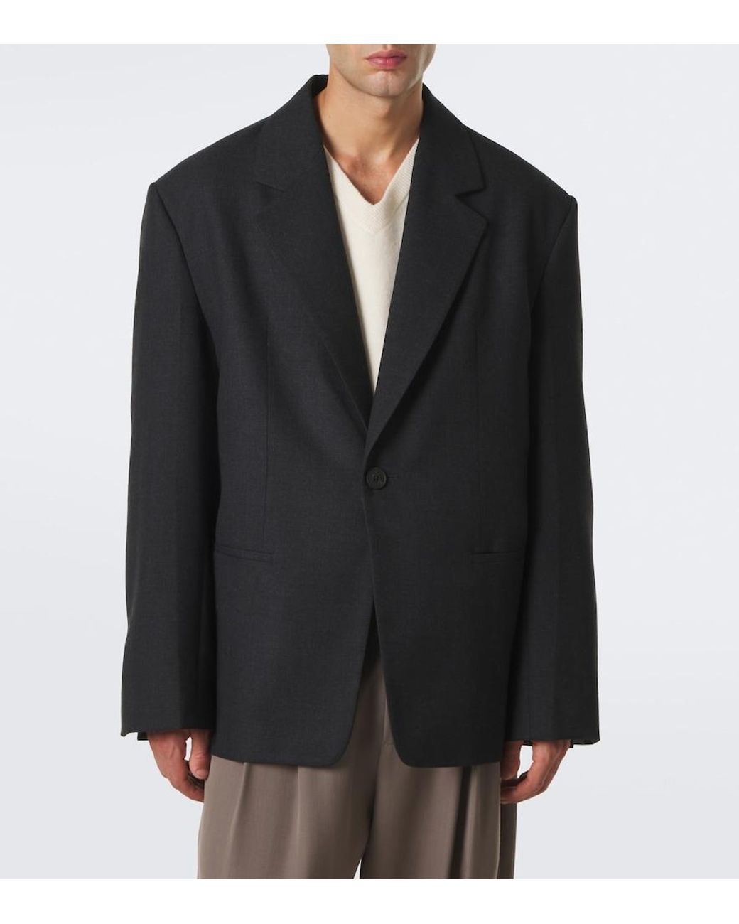 Studio Nicholson Black Fenn Wool Blazer for men