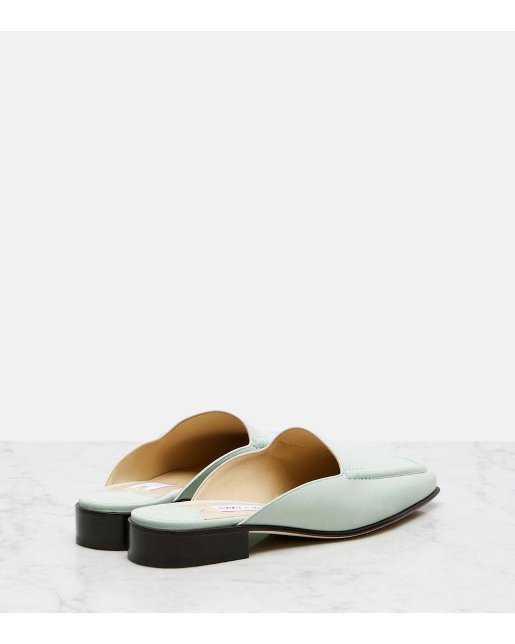 Jimmy Choo White Archive Slide Leather Mules