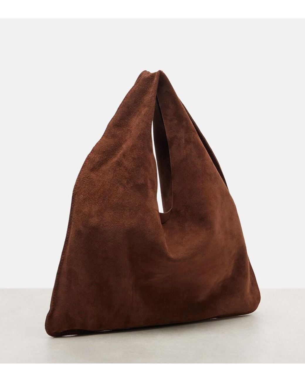 The Row Brown Tote Bag Bindle Small Aus Veloursleder