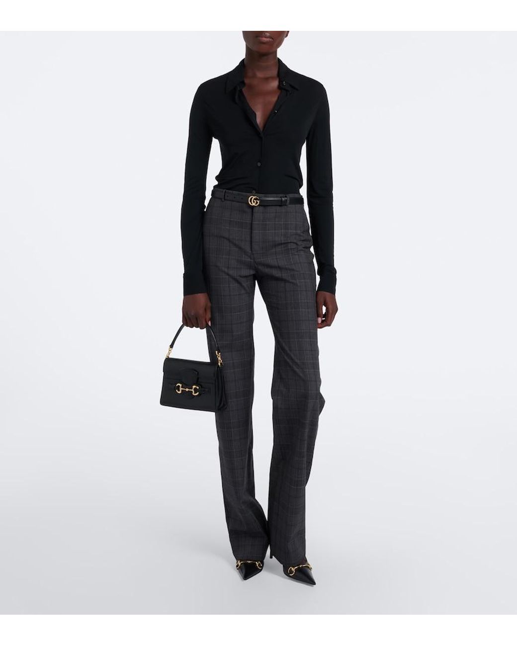 Gucci Black Crepe Jersey Shirt