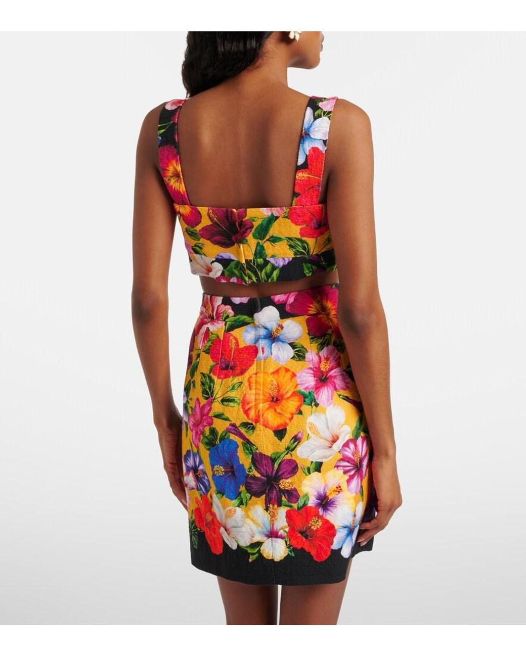 Dolce & Gabbana Pink Floral Crop Top