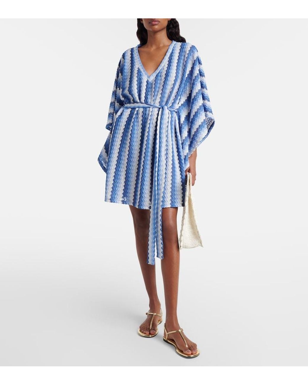 Melissa Odabash Blue Petra Kaftan