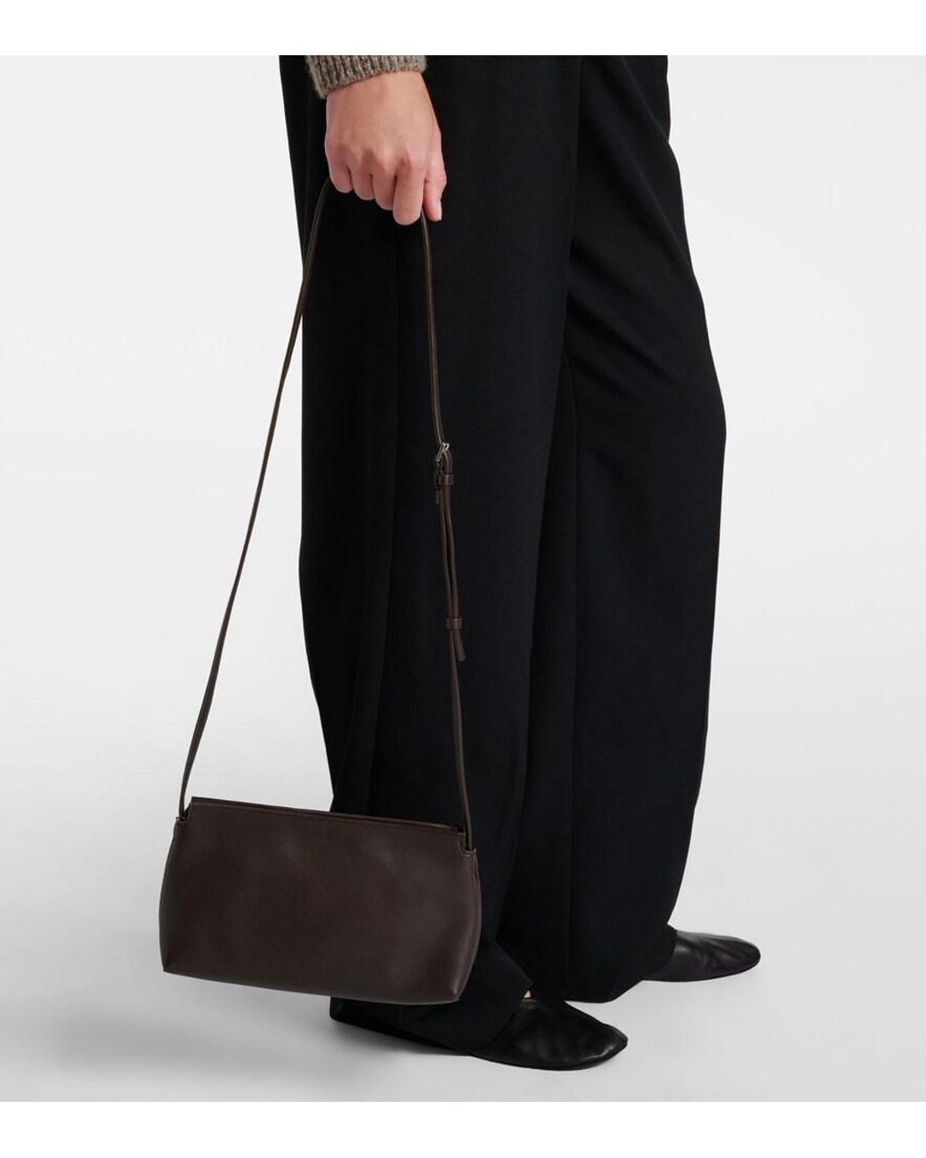 The Row Gray Schultertasche Rene Aus Leder