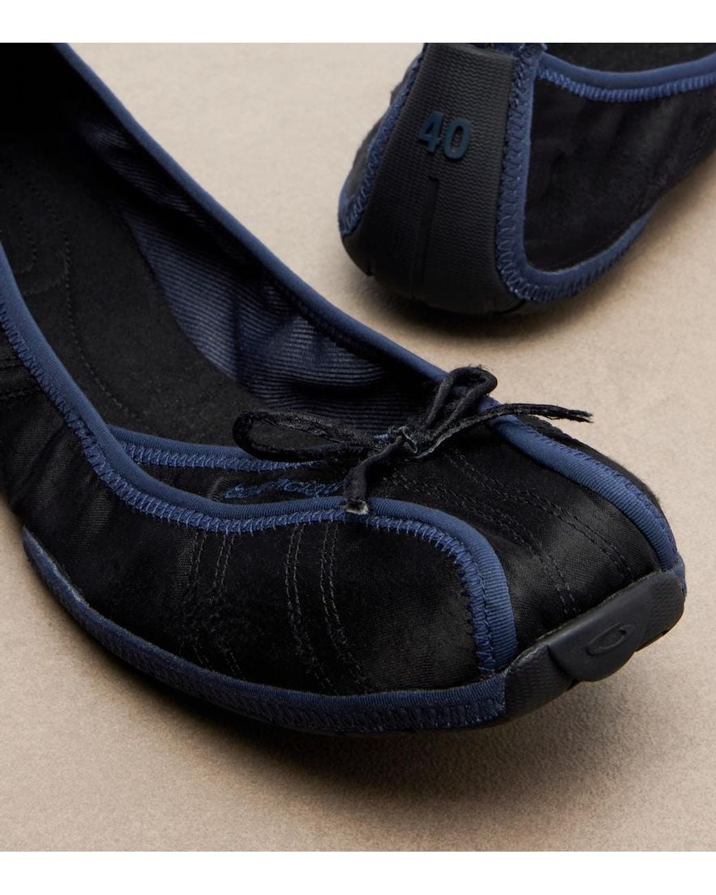 Balenciaga Blue Ballet Canvas Ballet Flats