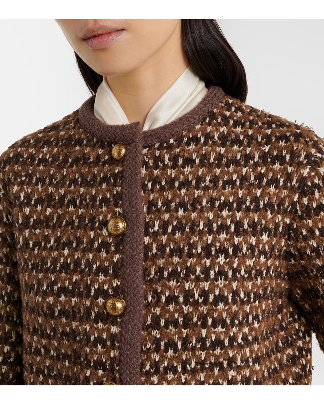 Altuzarra Brown Conroy Tweed Jacket