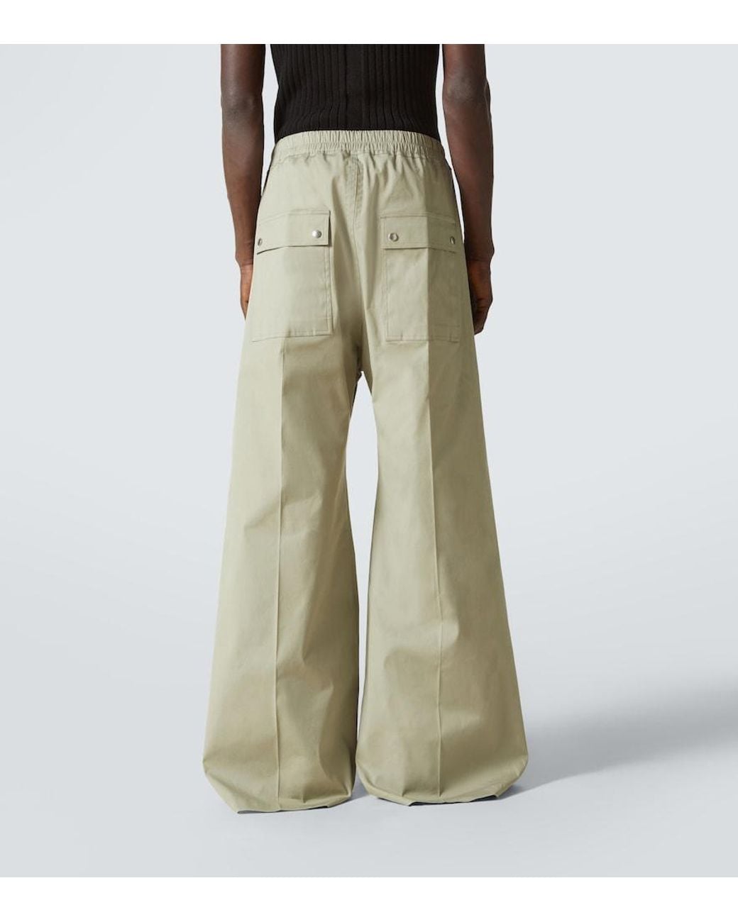 Rick Owens Natural Bela Cotton Poplin Wide-Leg Pants for men