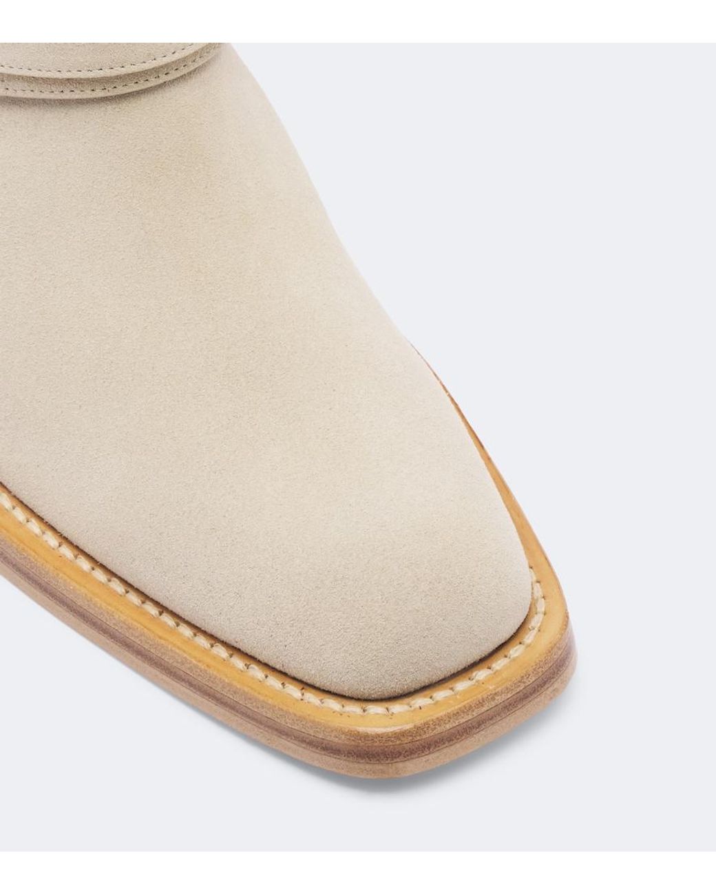 Rabanne Natural Suede Biker Boots
