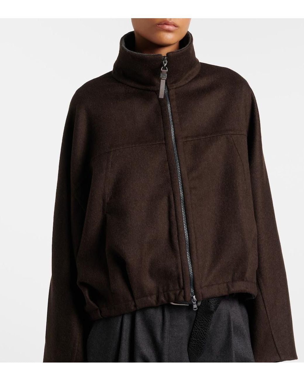 Brunello Cucinelli Black Monili Virgin Wool Jacket