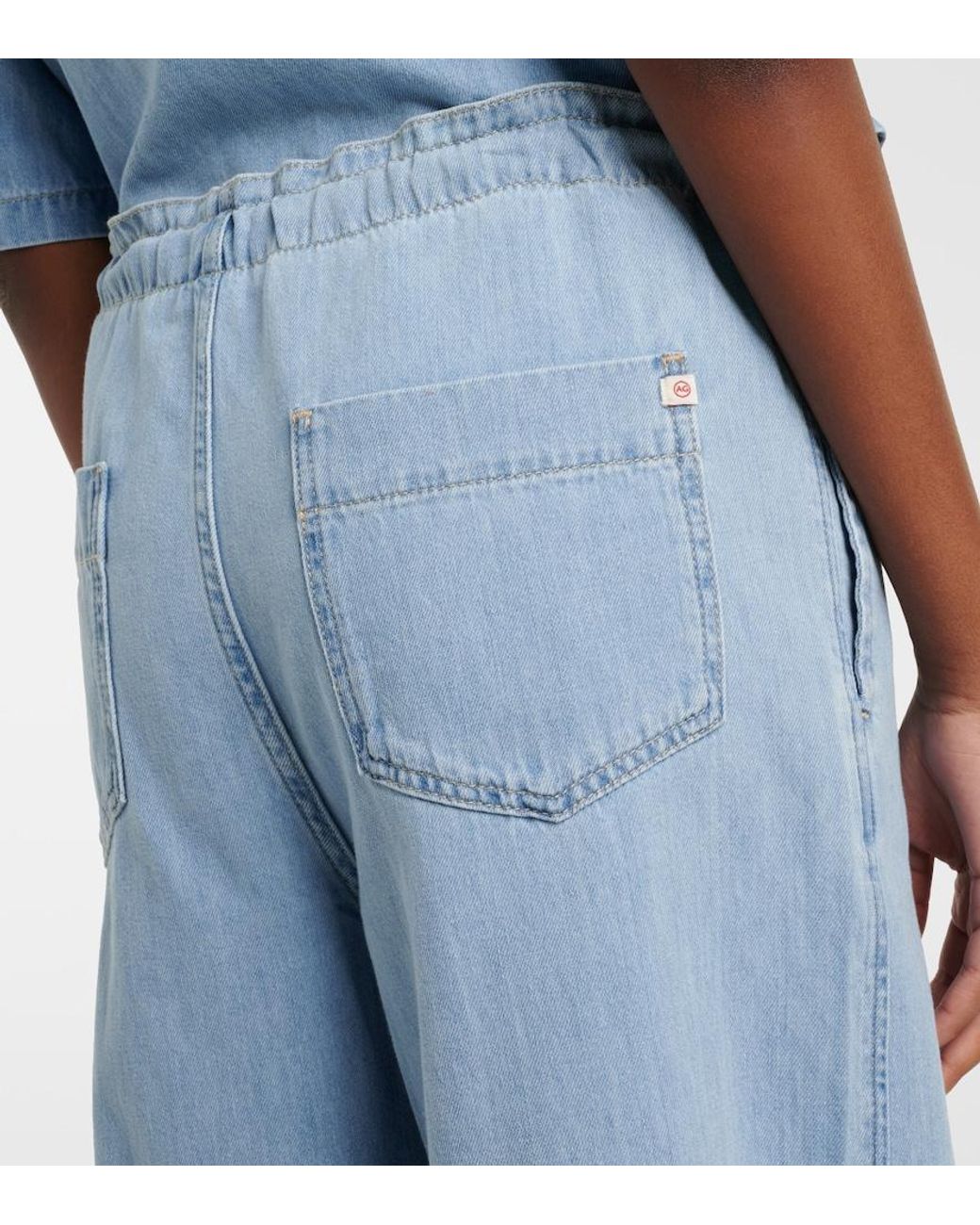 AG Jeans Blue Cali Wide-Leg Jeans