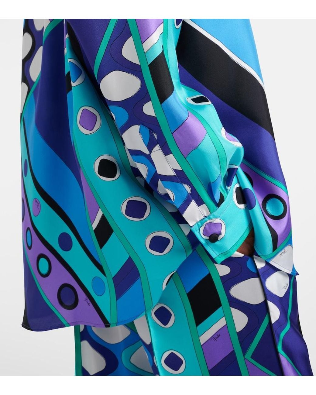 Emilio Pucci Blue Vivara Silk Twill Shirt
