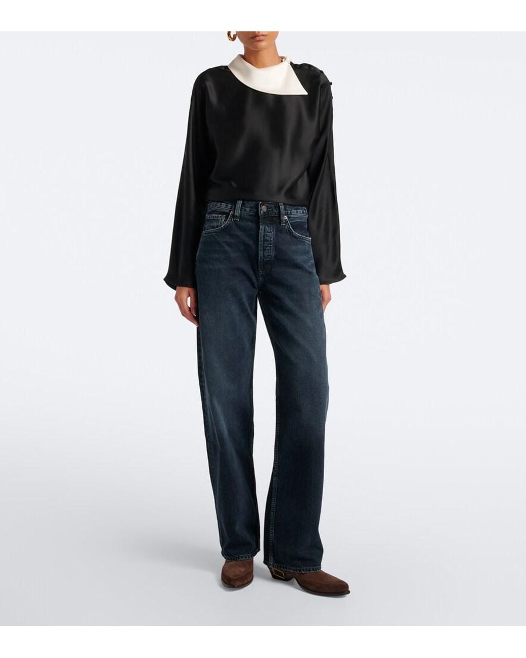 Agolde Blue Arc Jean 32 Wide-Leg Jeans