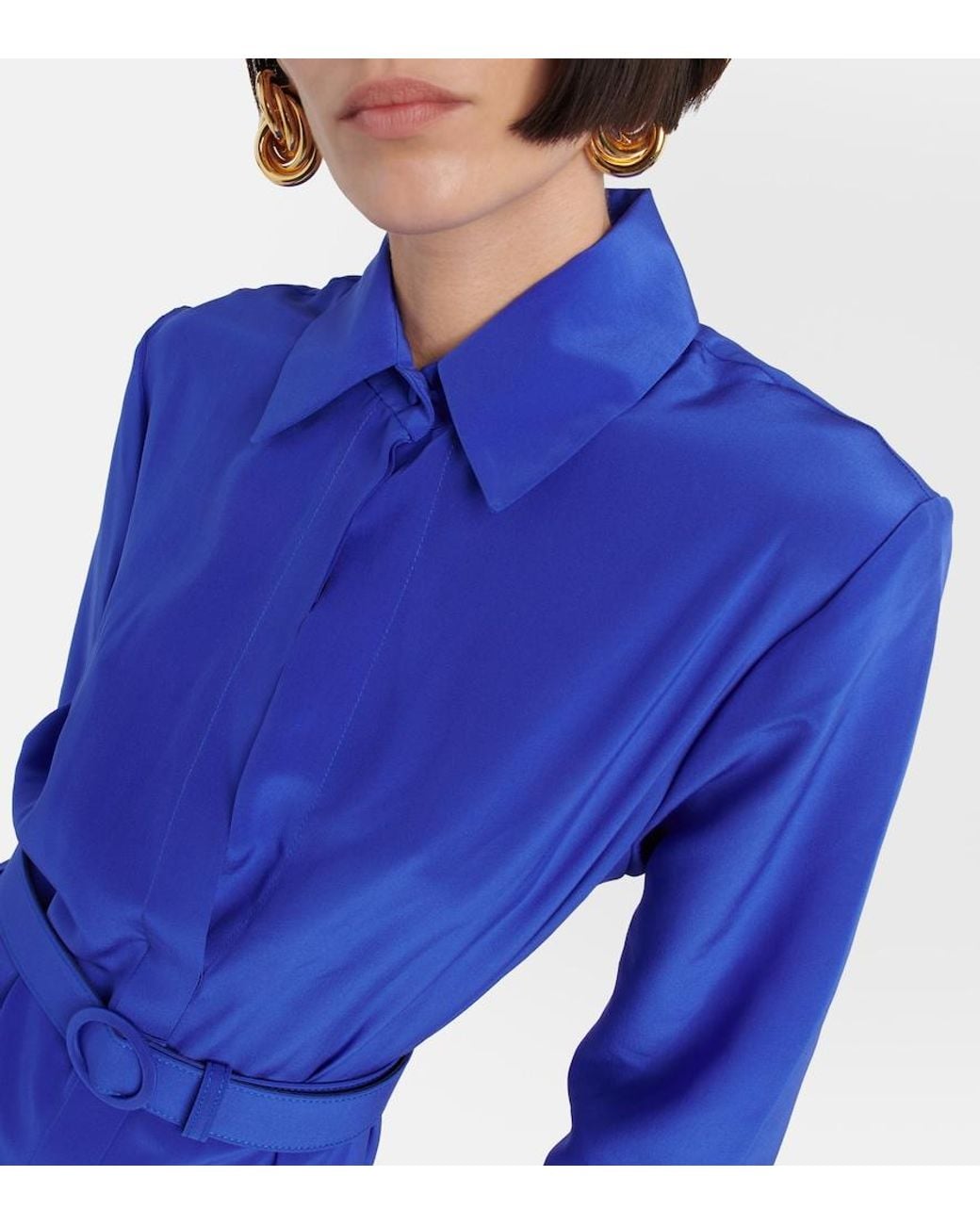 Costarellos Blue Silk Maxi Dress