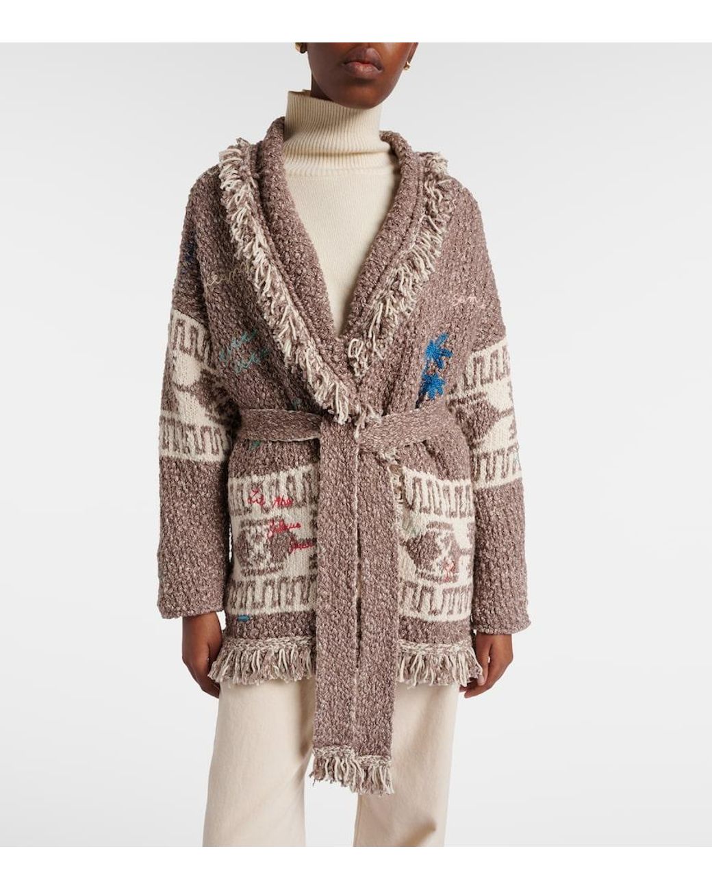 Alanui Natural Written By The Ocean Cotton Cardigan