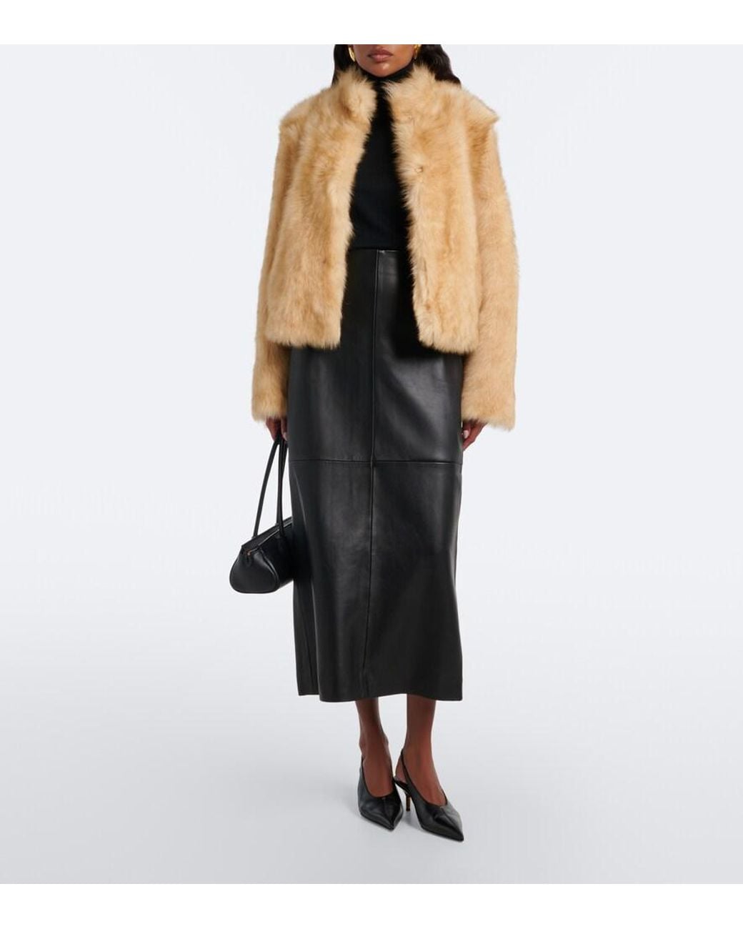 Nour Hammour Natural Mira Shearling Jacket