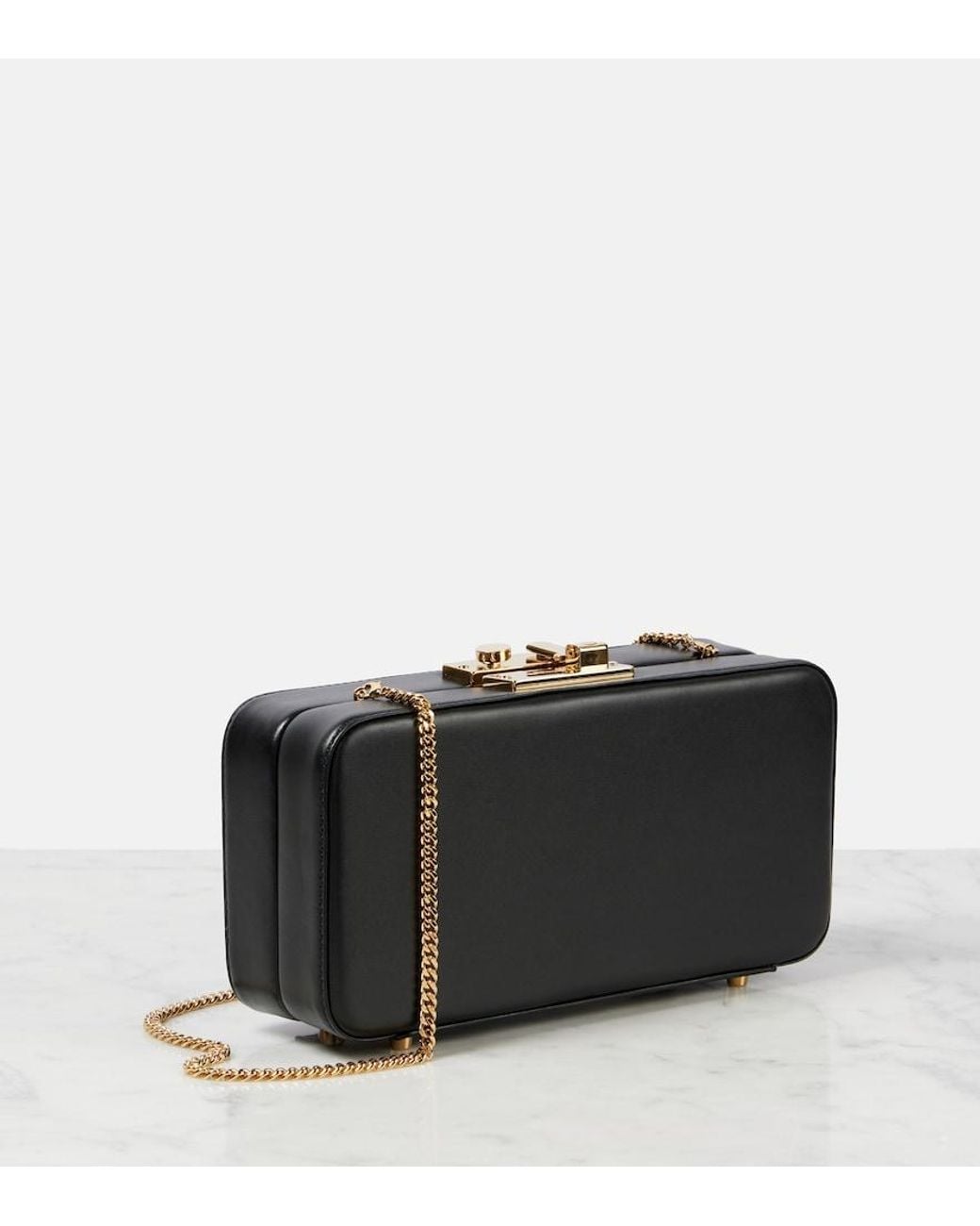 Gianvito Rossi Black Vali Leather Clutch