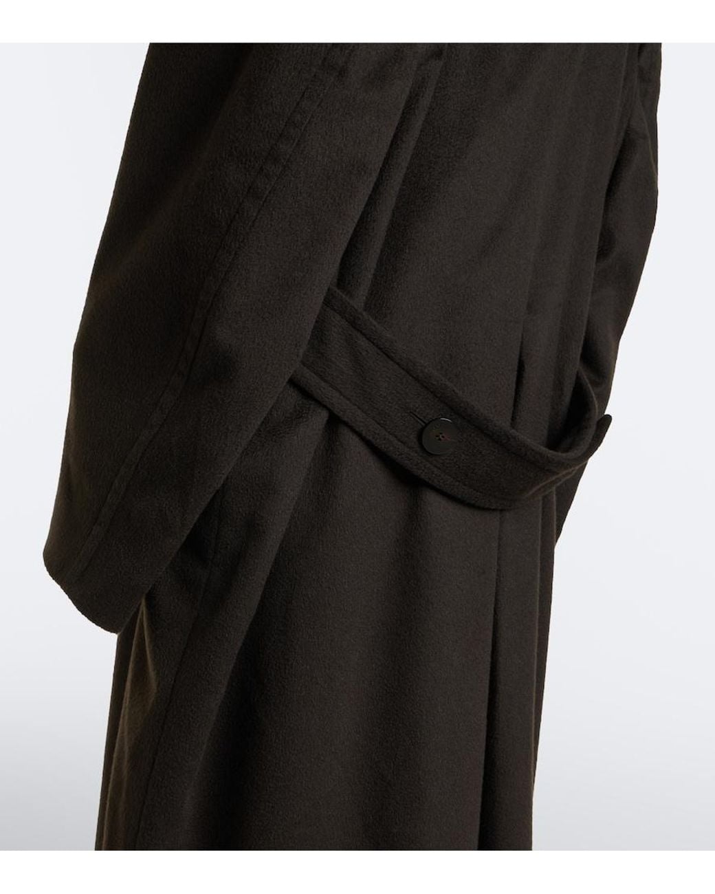 Gucci Black Double-Breasted Oversized Cashmere Coat