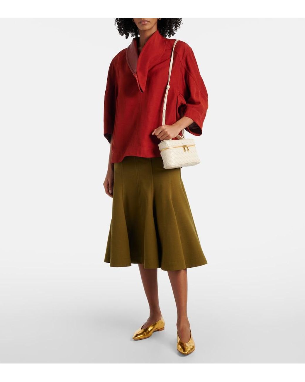 Bottega Veneta Yellow Ballet Flat