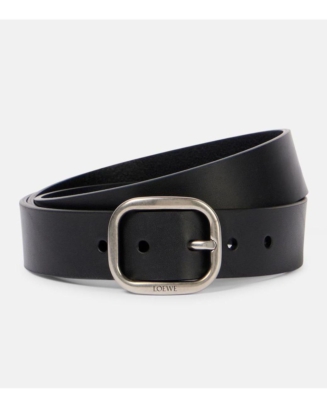 Cinturon De Piel Loewe de color Black