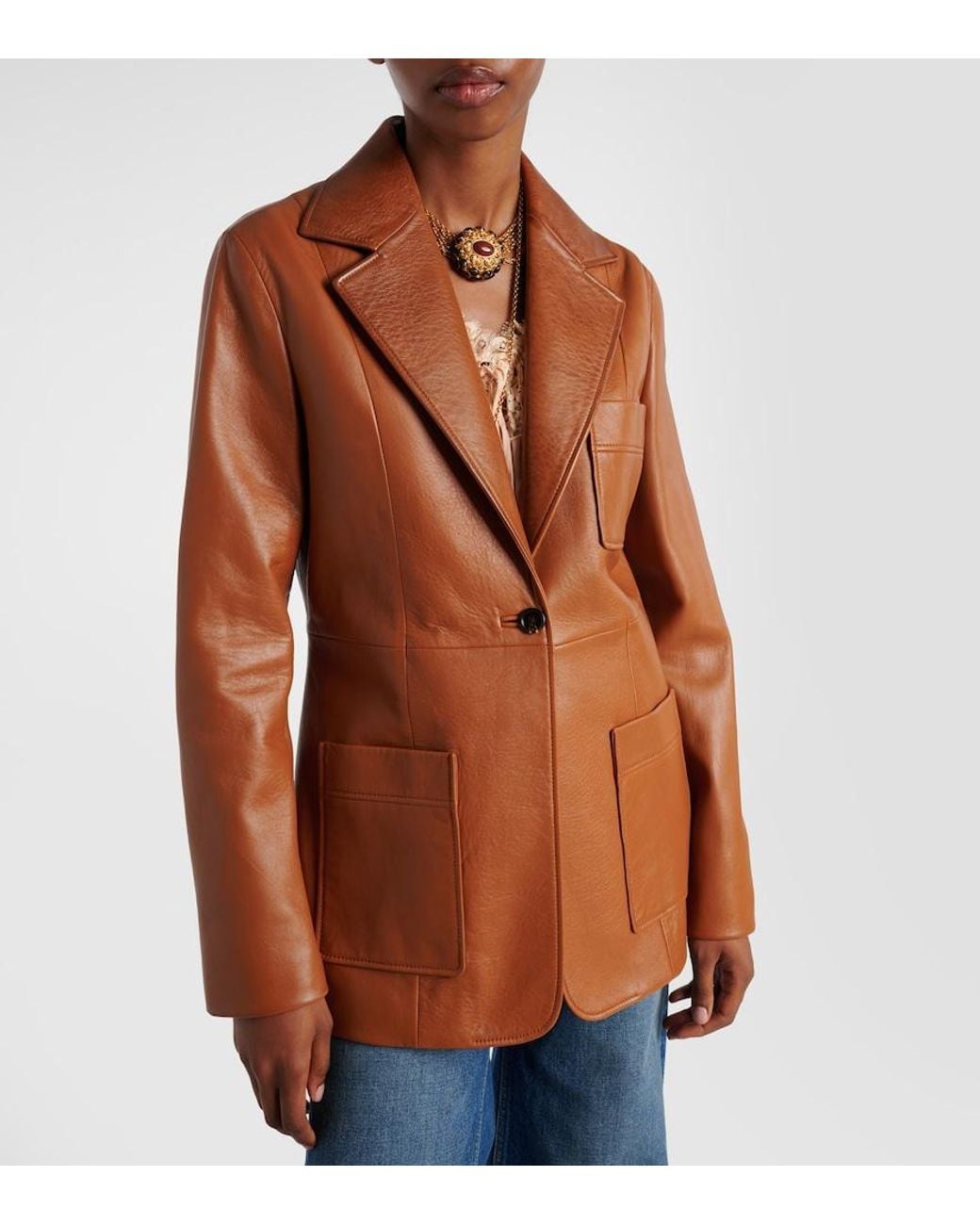 Chloé Brown Leather Jacket