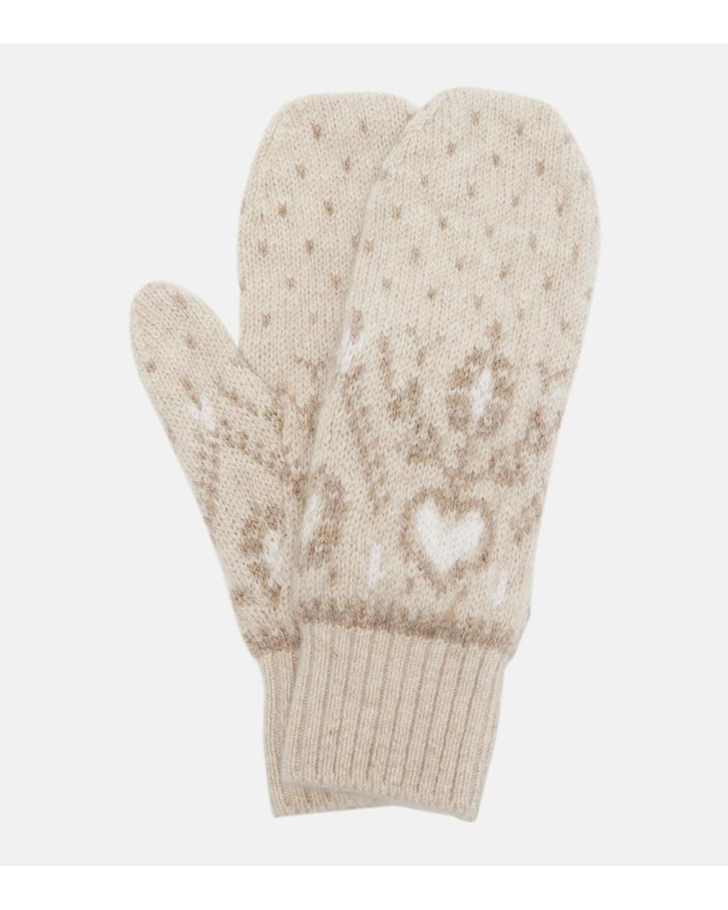 Khaite Natural Christel Cashmere Mittens