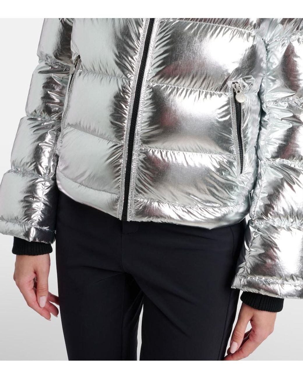 Perfect Moment Gray Polar Flare Down Ski Jacket