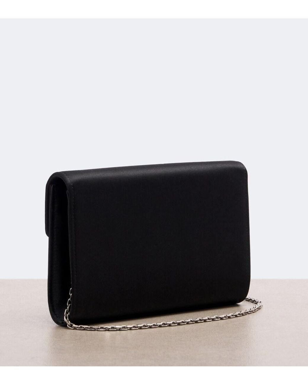 Roger Vivier Black Efflorescence Mini Embellished Satin Clutch