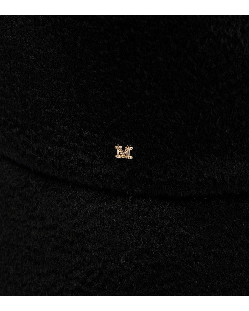 Max Mara Black Fiducia Logo Bucket Hat