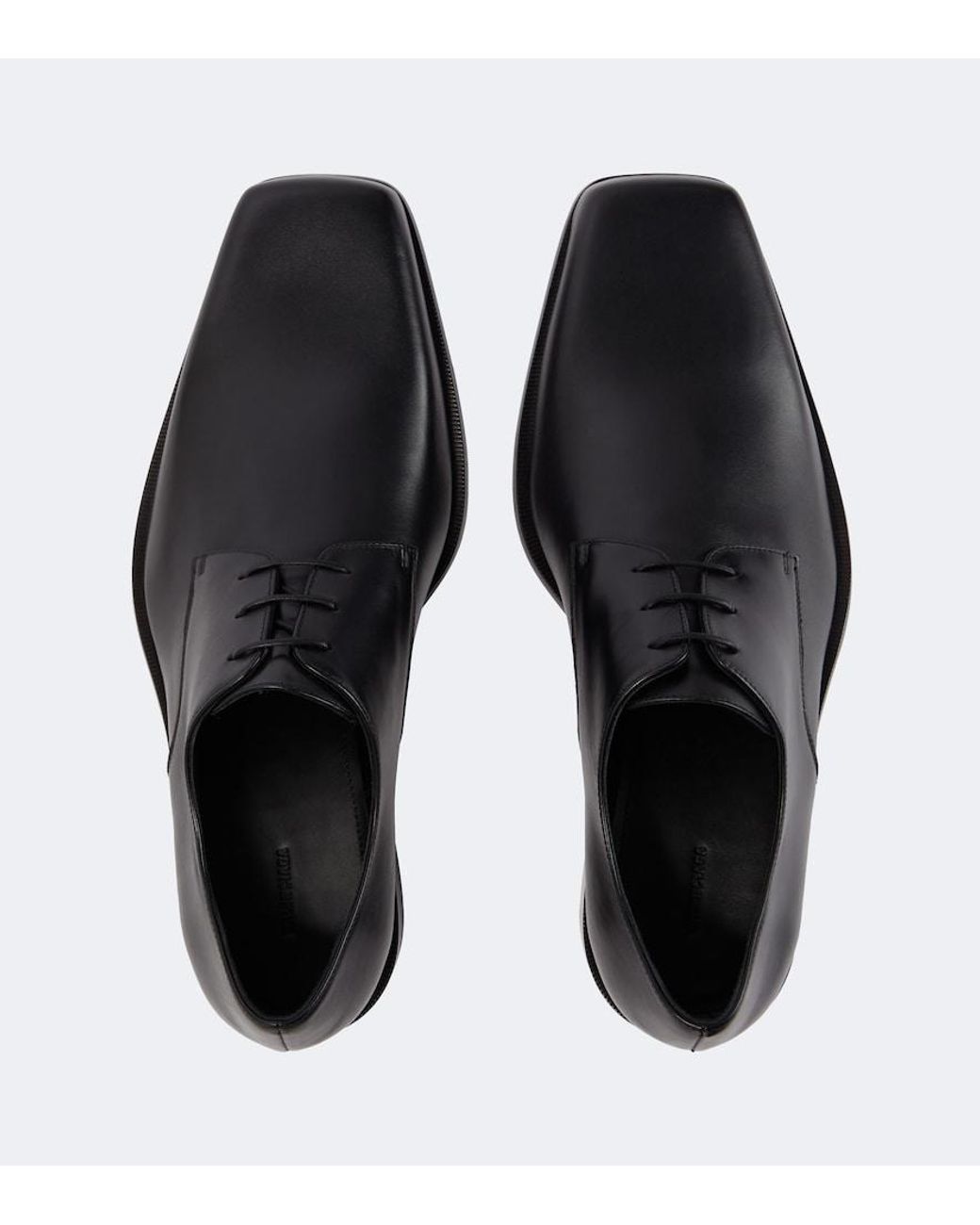 Balenciaga Black Concorde Leather Derby Shoes for men